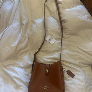 Brand New never used Hadley mini cross body  Coach Tan Leather Crossbody Bag